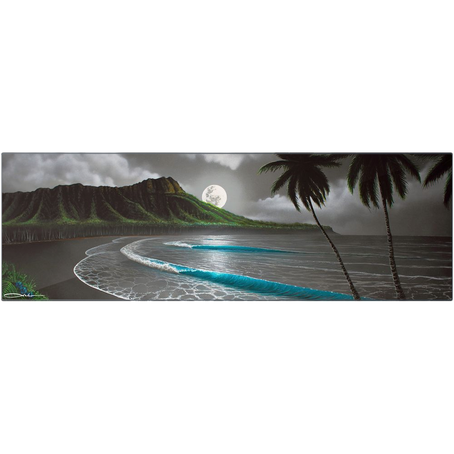 "Moonrise Waikiki" Metal Prints