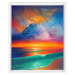 "Break Of Dawn" Framed Traditional Stretched Canvas