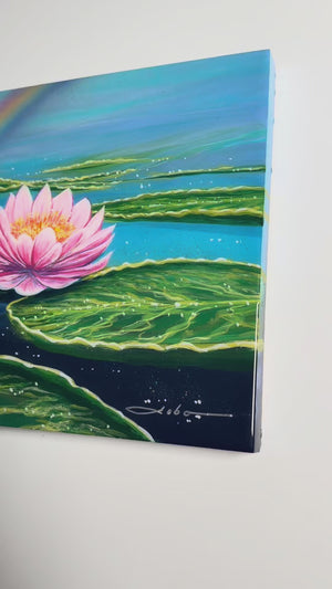 “ Tranquil Radiance" Original Painting on 11” x 14” x .50 ” wood panel with epoxy finish