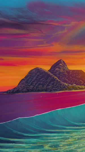 “Sailing Lanikai" Original Painting on 12” x 24”