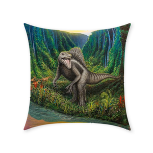 "Jurassic Valley" Throw Pillows