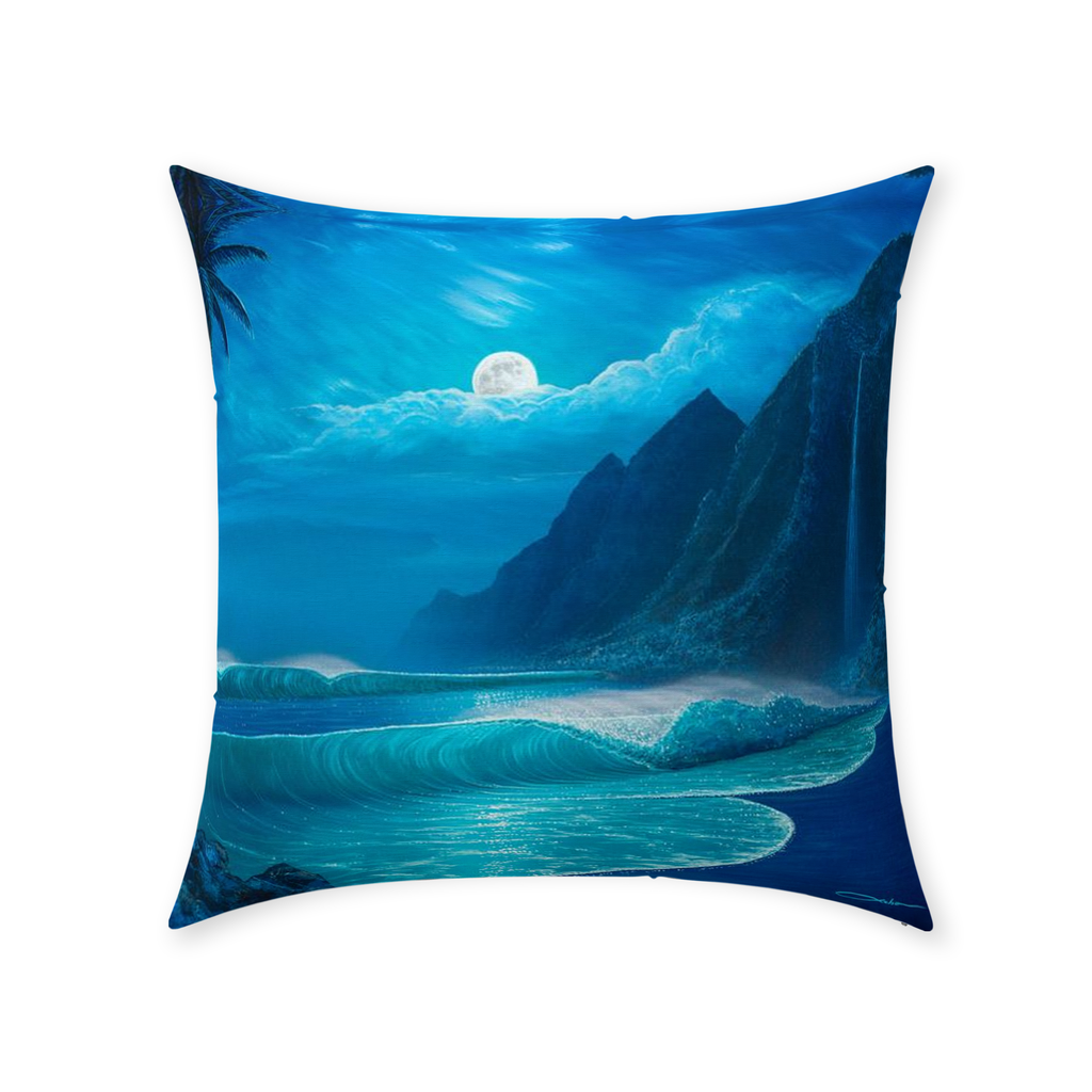 "Elegance Of The Moon" Throw Pillows