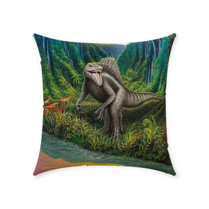 "Jurassic Valley" Throw Pillows