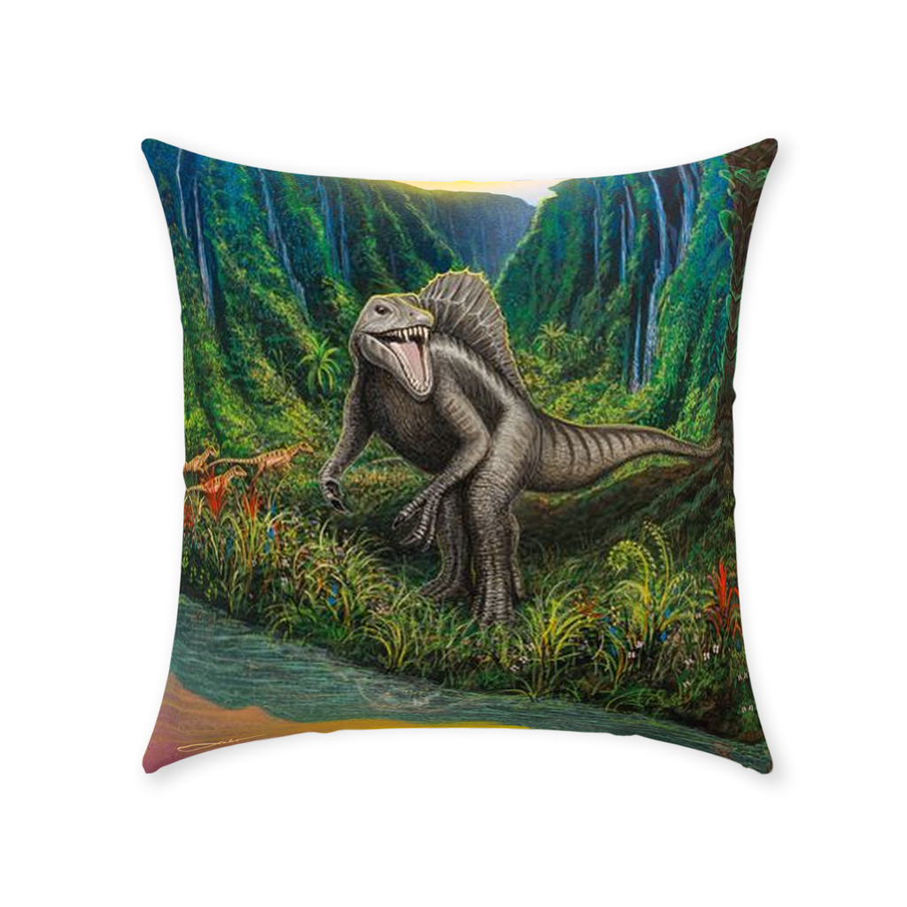 "Jurassic Valley" Throw Pillows