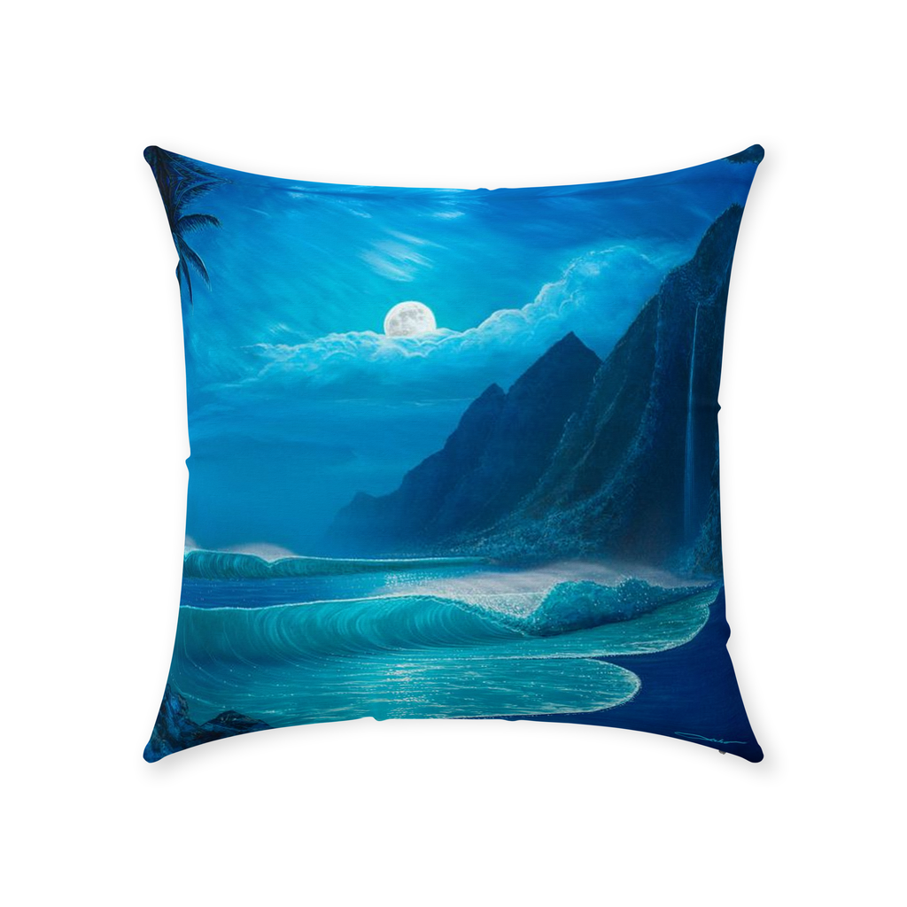 "Elegance Of The Moon" Throw Pillows