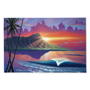 "Early Waikiki" Traditional Stretched Canvas