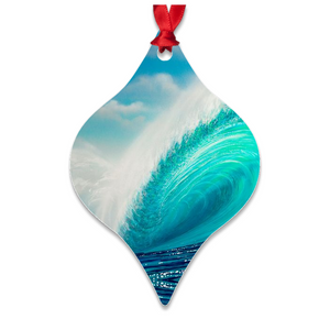 "Sea Glass" Metal Ornaments