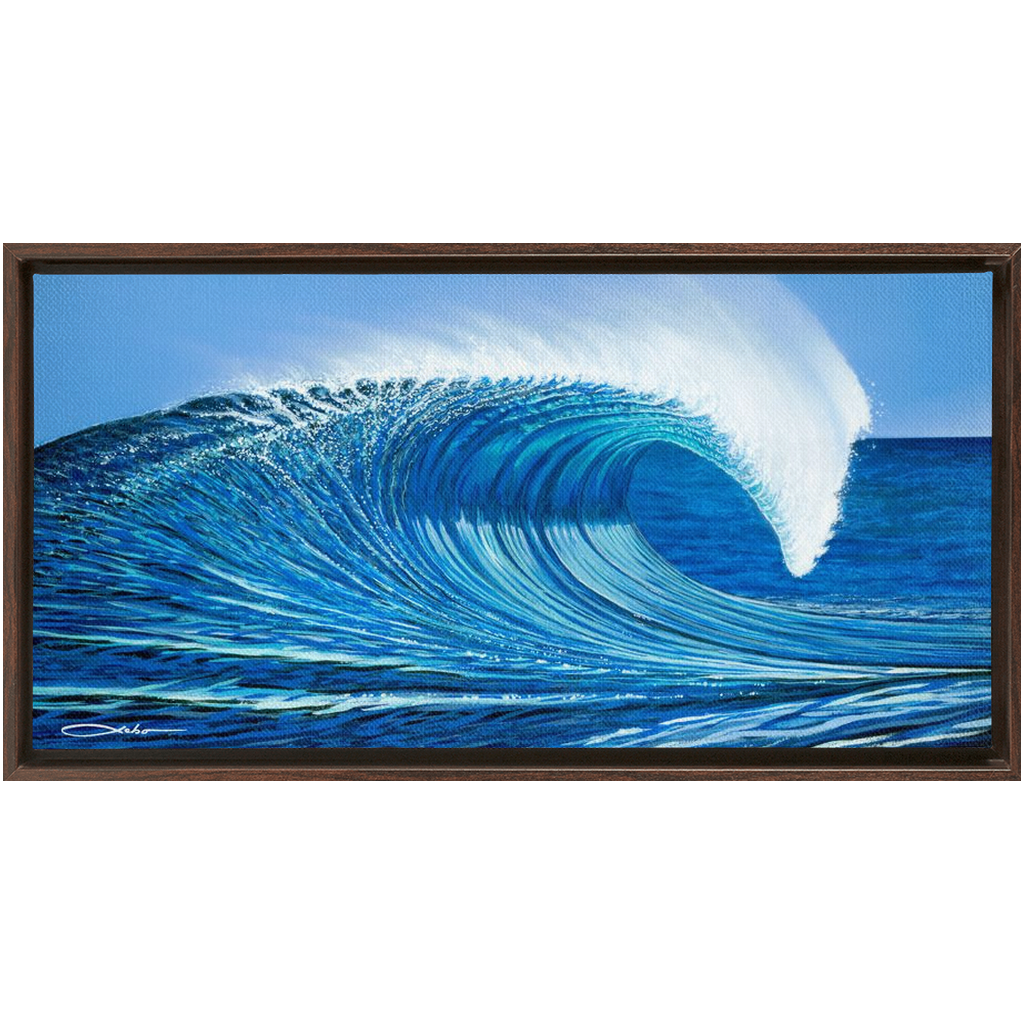 "Waimea Bay" Framed Traditional Stretched Canvas