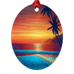 "Sunset Showers" Metal Ornaments