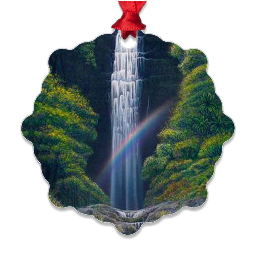 "Kauai Falls" Metal Ornaments