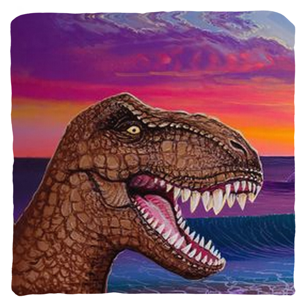 "Jurassic Paradise"  Throw Pillows