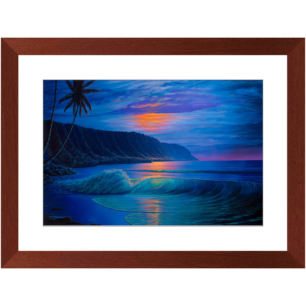 "Haleiwa Harvest Moon" Framed Prints