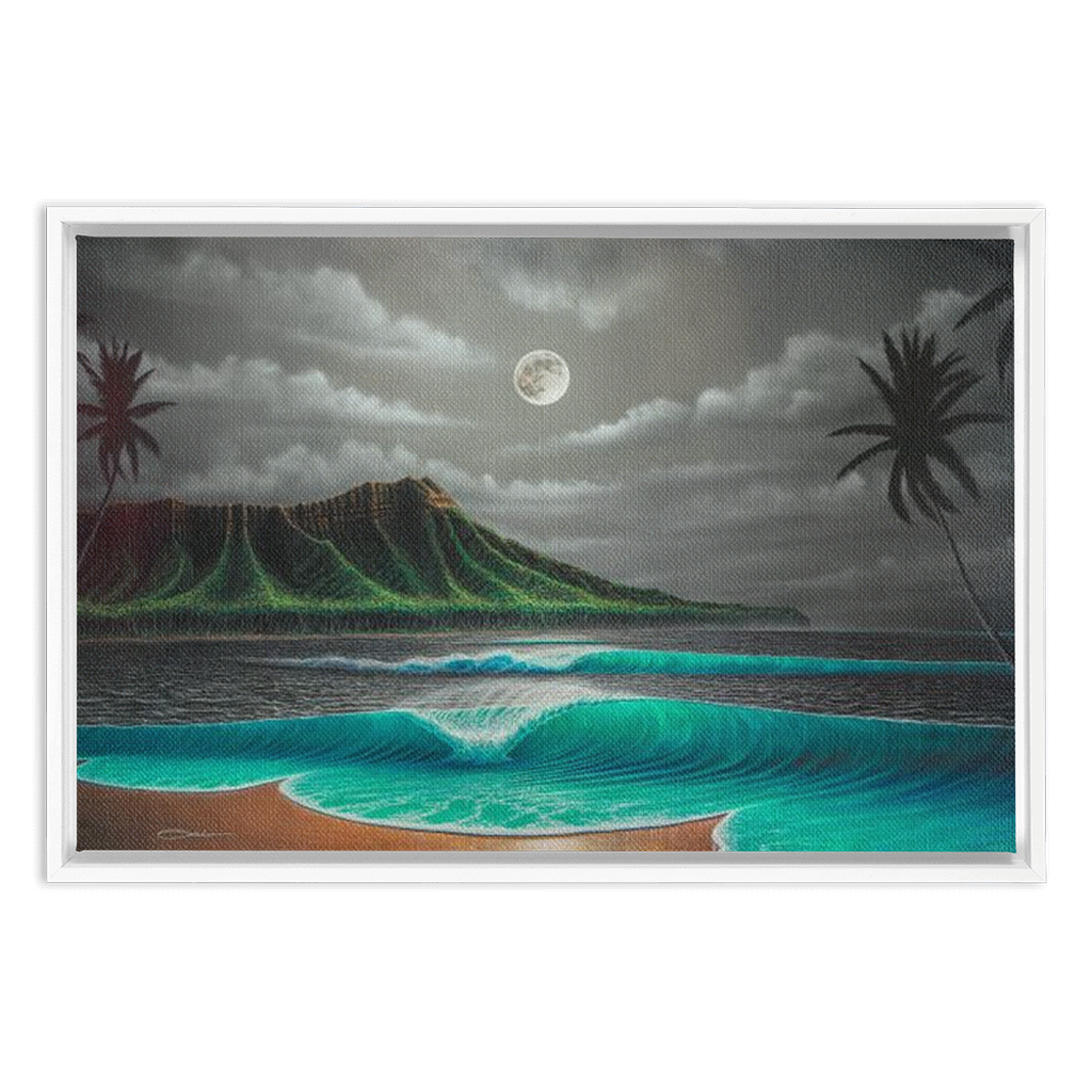 "Midnight Breeze" Framed Traditional Stretched Canvas