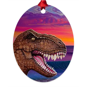 "Jurassic Paradise" Metal Ornaments