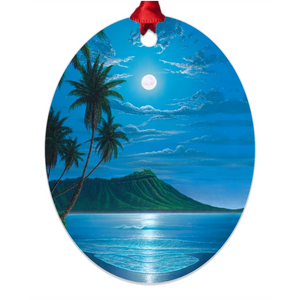 "Diamond Head Moon" Metal Ornaments
