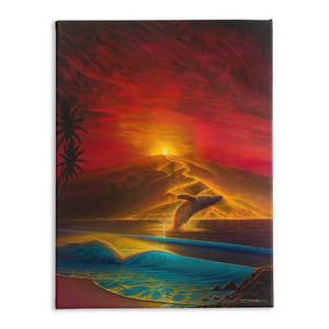 "Mauna Loa Awakes" Traditional Stretched Canvas