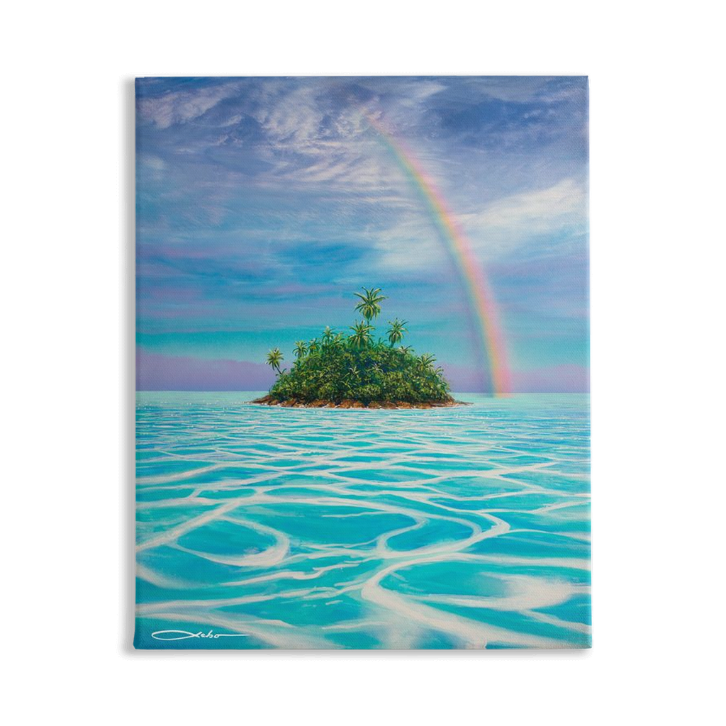 "Heaven's Lagoon" Traditional Stretched Canvas