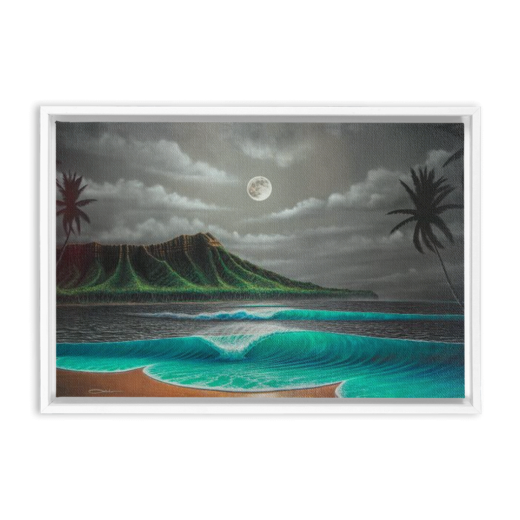 "Midnight Breeze" Framed Traditional Stretched Canvas