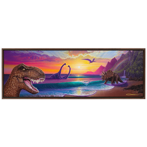 "Jurassic Paradise" Framed Traditional Stretched Canvas
