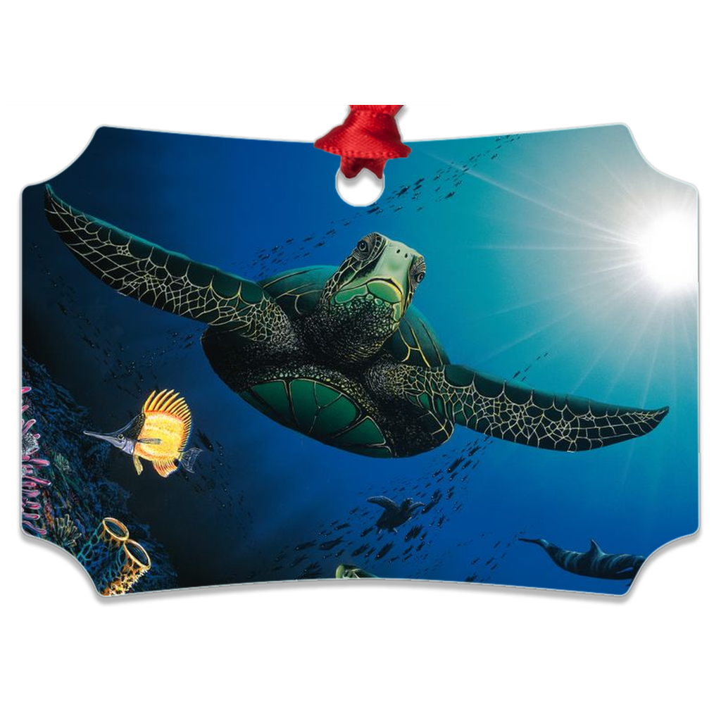 "Honu Reef" Metal Ornaments