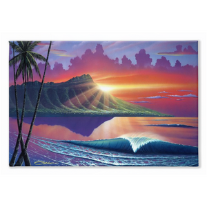 "Early Waikiki" Traditional Stretched Canvas