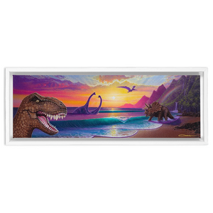 "Jurassic Paradise" Framed Traditional Stretched Canvas