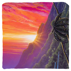 "Sunrise Over Kualoa" Throw Pillows