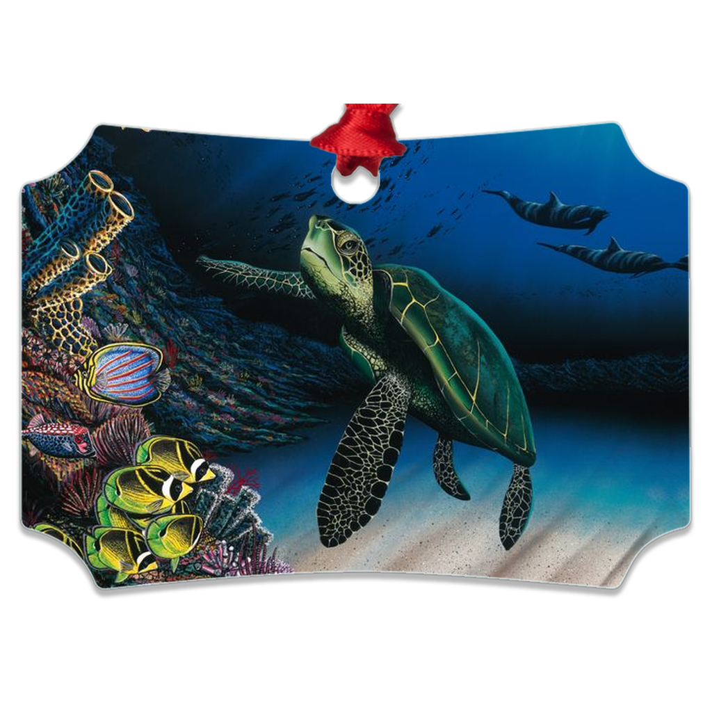 "Honu Reef" Metal Ornaments