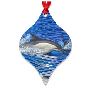 "Dolphin Blue" Metal Ornaments