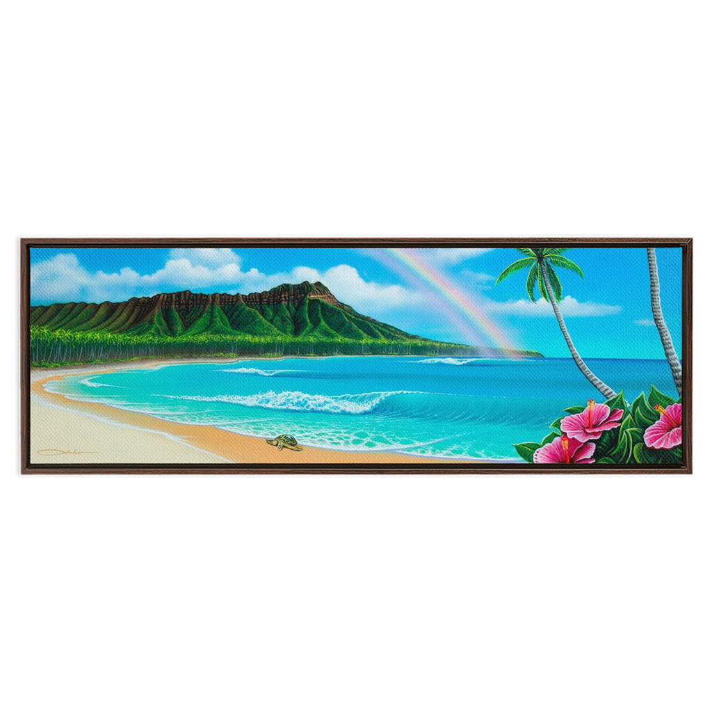 "Diamond Head Dream" Framed Traditional Stretched Canvas