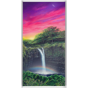 "Rainbow Falls" Framed Traditional Stretched Canvas