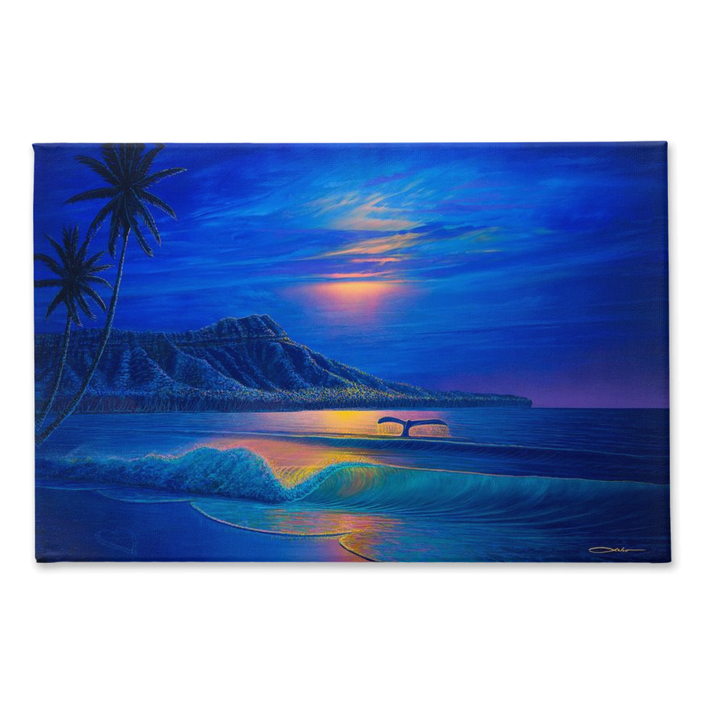 "Waikiki Romance" Traditional Stretched Canvas