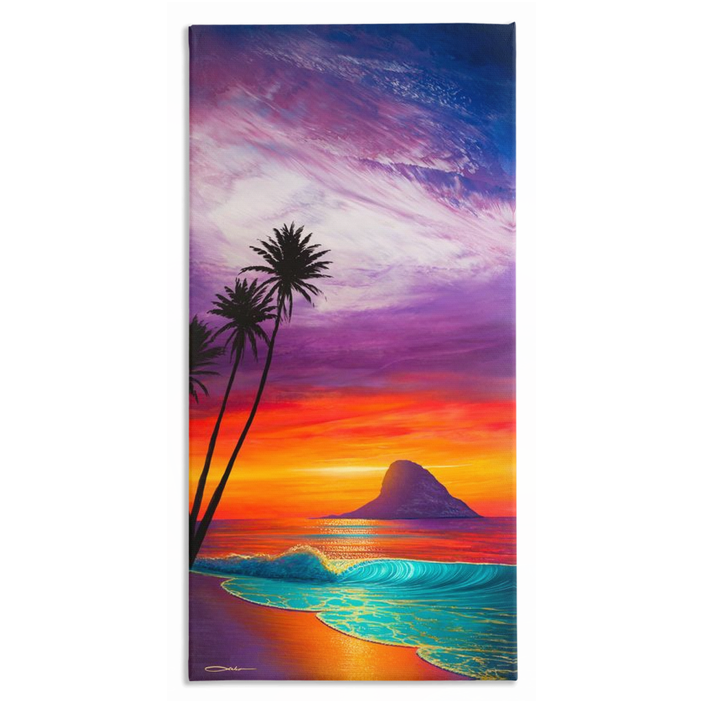 "Sunrise At Mokoli'i" Traditional Stretched Canvas