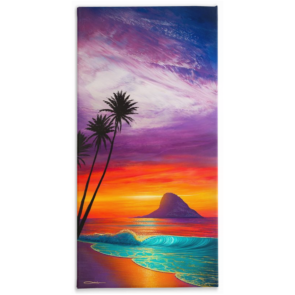 "Sunrise At Mokoli'i" Traditional Stretched Canvas