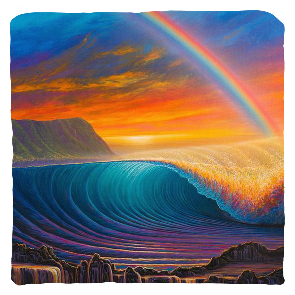 "Sunset at Shark's Cove" Throw Pillows