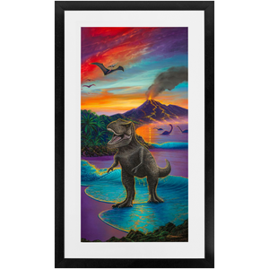 "Jurassic Island" Framed Prints