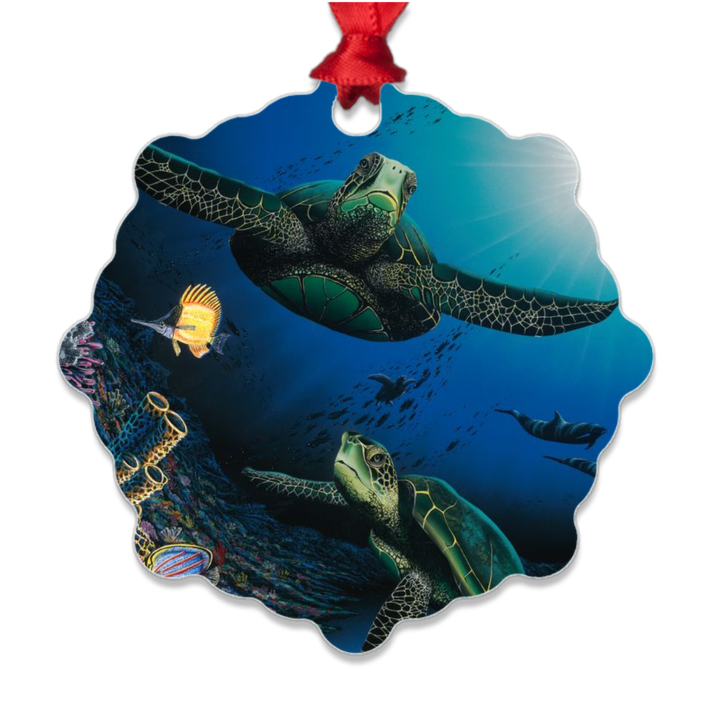 "Honu Reef" Metal Ornaments