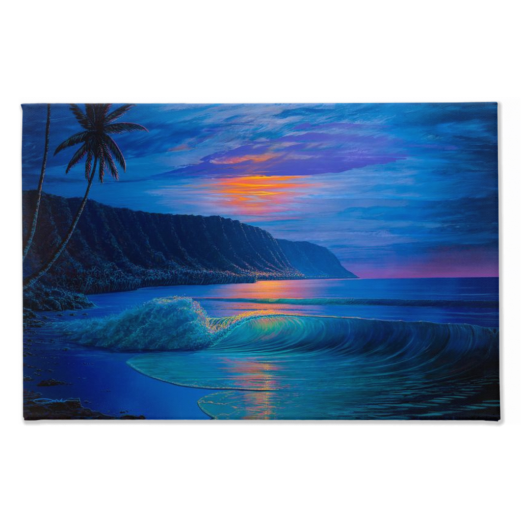 "Haleiwa Harvest Moon" Traditional Stretched Canvas