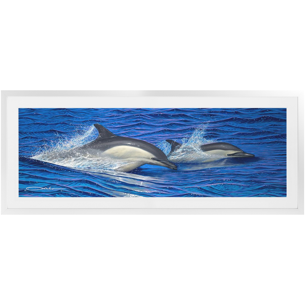 "Dolphin Blue" Framed Prints