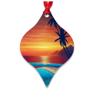 "Sunset Showers" Metal Ornaments