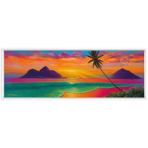 "Sunrise At Lanikai" Framed Traditional Stretched Canvas