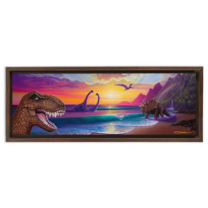 "Jurassic Paradise" Framed Traditional Stretched Canvas
