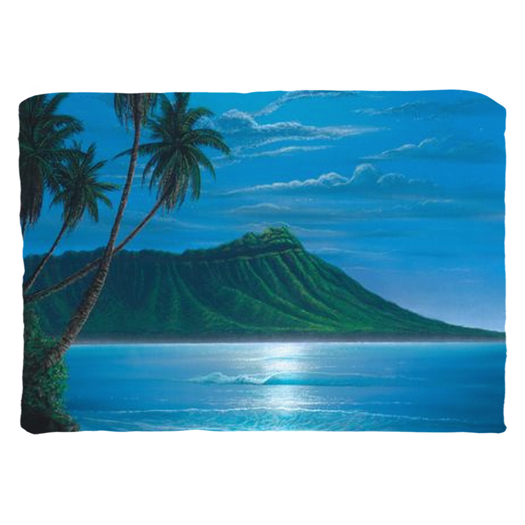 "Diamond Head Moon" Throw Pillows