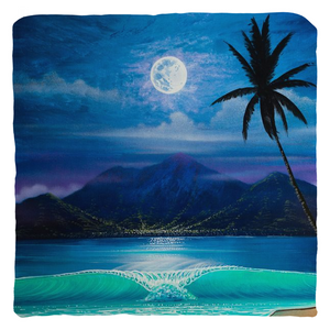 "Moon Over Hilo Bay" Throw Pillows