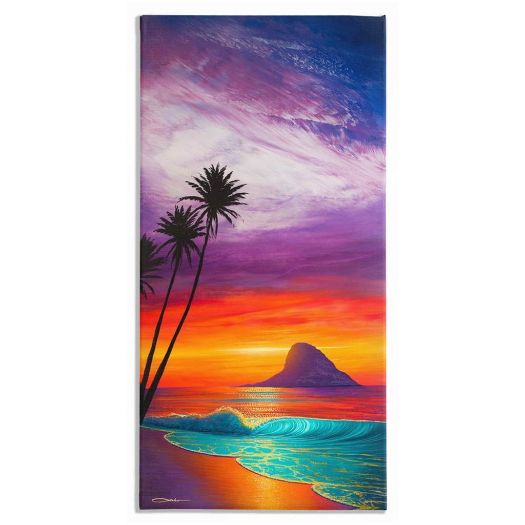 "Sunrise At Mokoli'i" Traditional Stretched Canvas