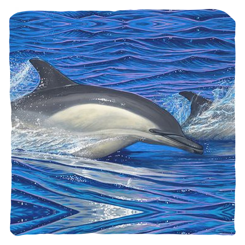 "Dolphin Blue" Throw Pillows