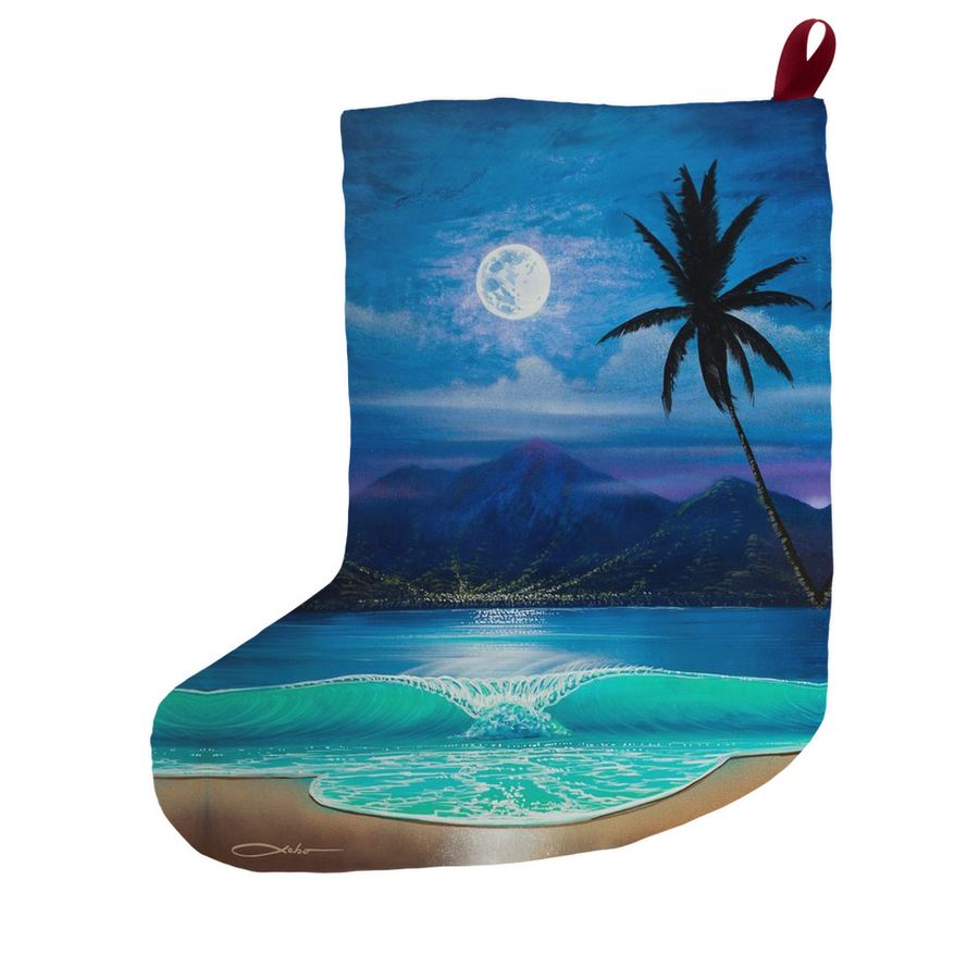 "Moon Over Hilo Bay" Christmas Stockings