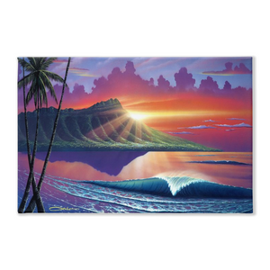 "Early Waikiki" Traditional Stretched Canvas