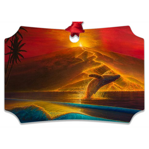 "Mauna Loa Awakes" Metal Ornaments