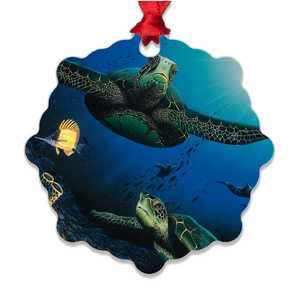 "Honu Reef" Metal Ornaments